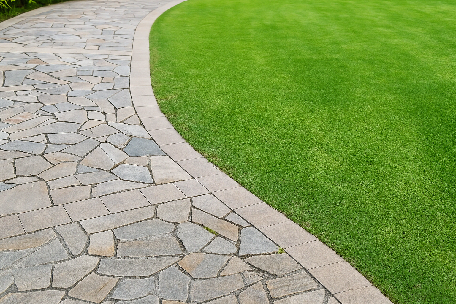 Naccarato Landscaping Gulf Coast shows a tidy path that keeps the lawn neat, making outdoor spaces look well cared for.
